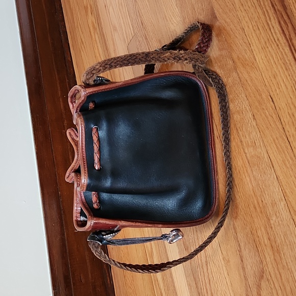 Vtg Brighton leather drawstring bucket bag - Picture 2 of 8